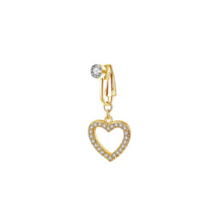 Gold Luv Clip On Belly Ring