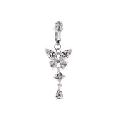 Butterfly Clip On Belly Ring