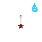 Red Star Belly Ring