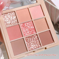 Brown Coral Gold Eyeshadow Palette 9 Shades