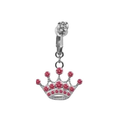 Pink Queen Clip On Belly Ring