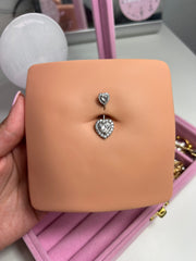 Bling Heart Belly Ring
