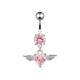 Pink Angel Belly Ring