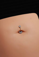 Titanium Butterfly Belly Ring