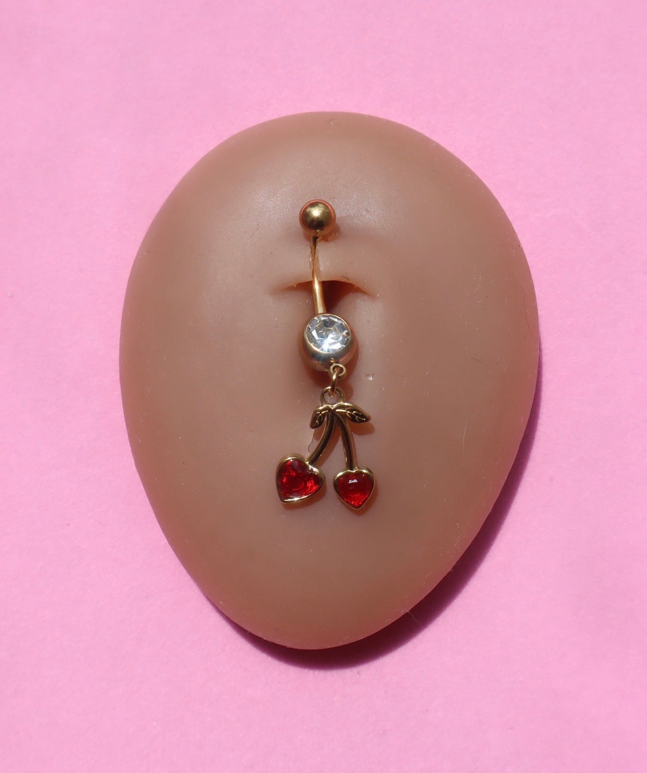 PRE ORDER Gold Cherry Belly Ring
