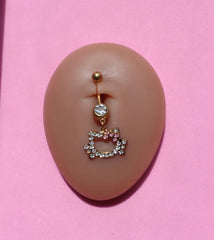 Gold Kitty Belly Ring