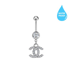 Double CC Belly Ring