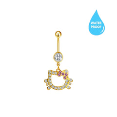 Gold Kitty Belly Ring
