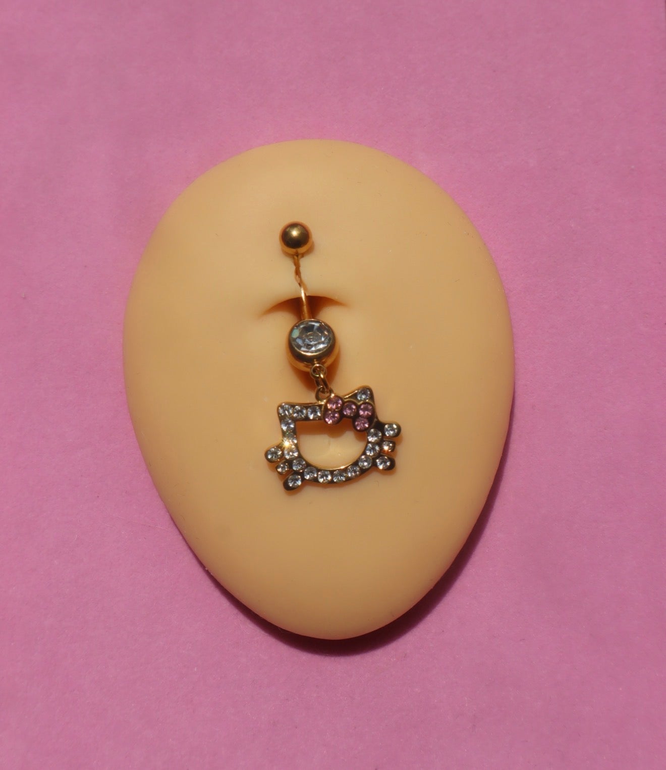 Gold Kitty Belly Ring