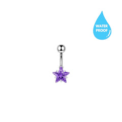 Purple Star Belly Ring