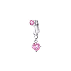 Pink Basic Clip On Belly Ring