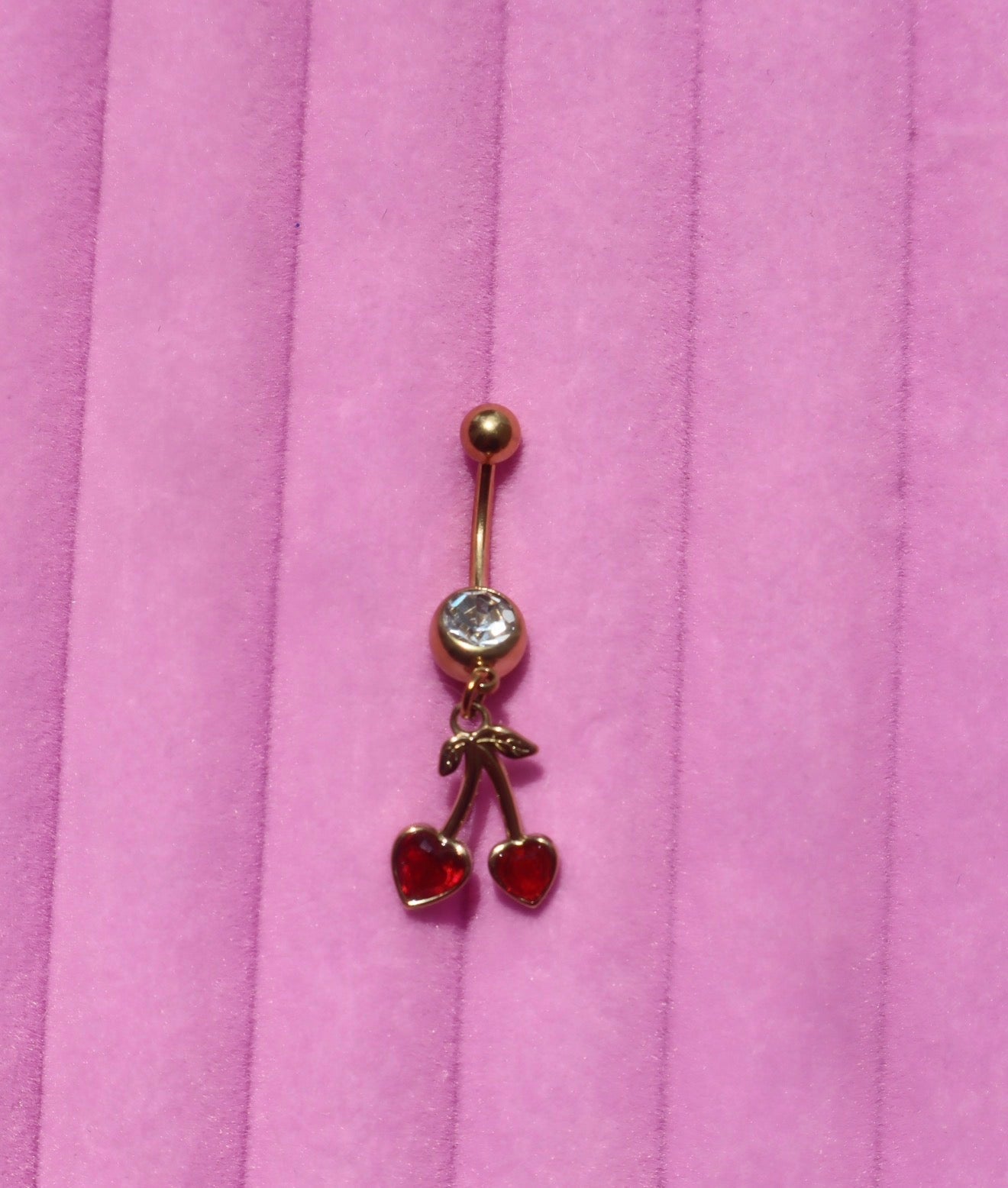 PRE ORDER Gold Cherry Belly Ring