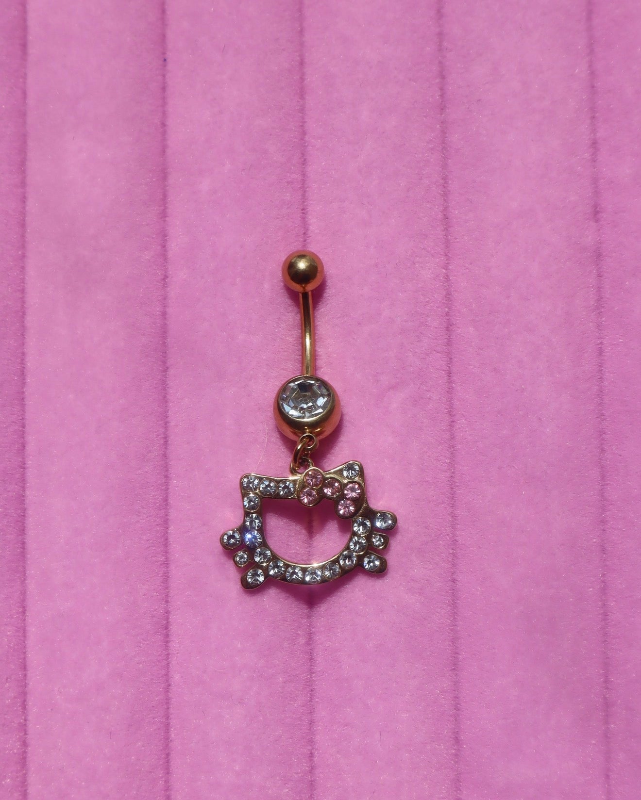 Gold Kitty Belly Ring