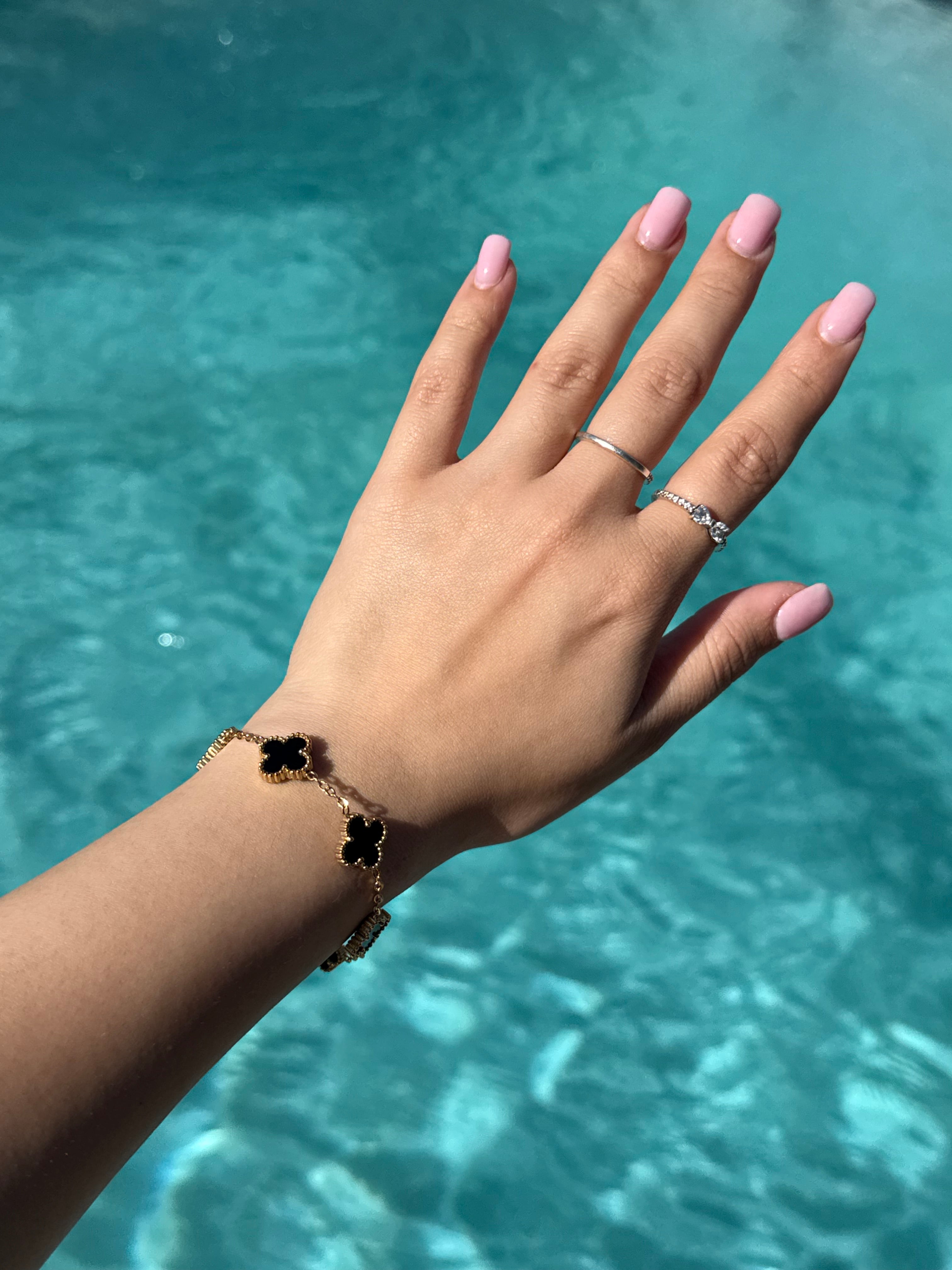 Black Gold Clover Bracelet