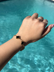 Black Gold Clover Bracelet