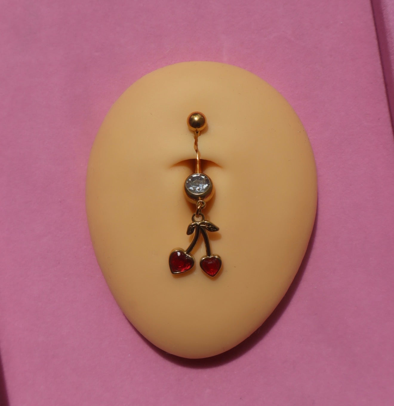 PRE ORDER Gold Cherry Belly Ring