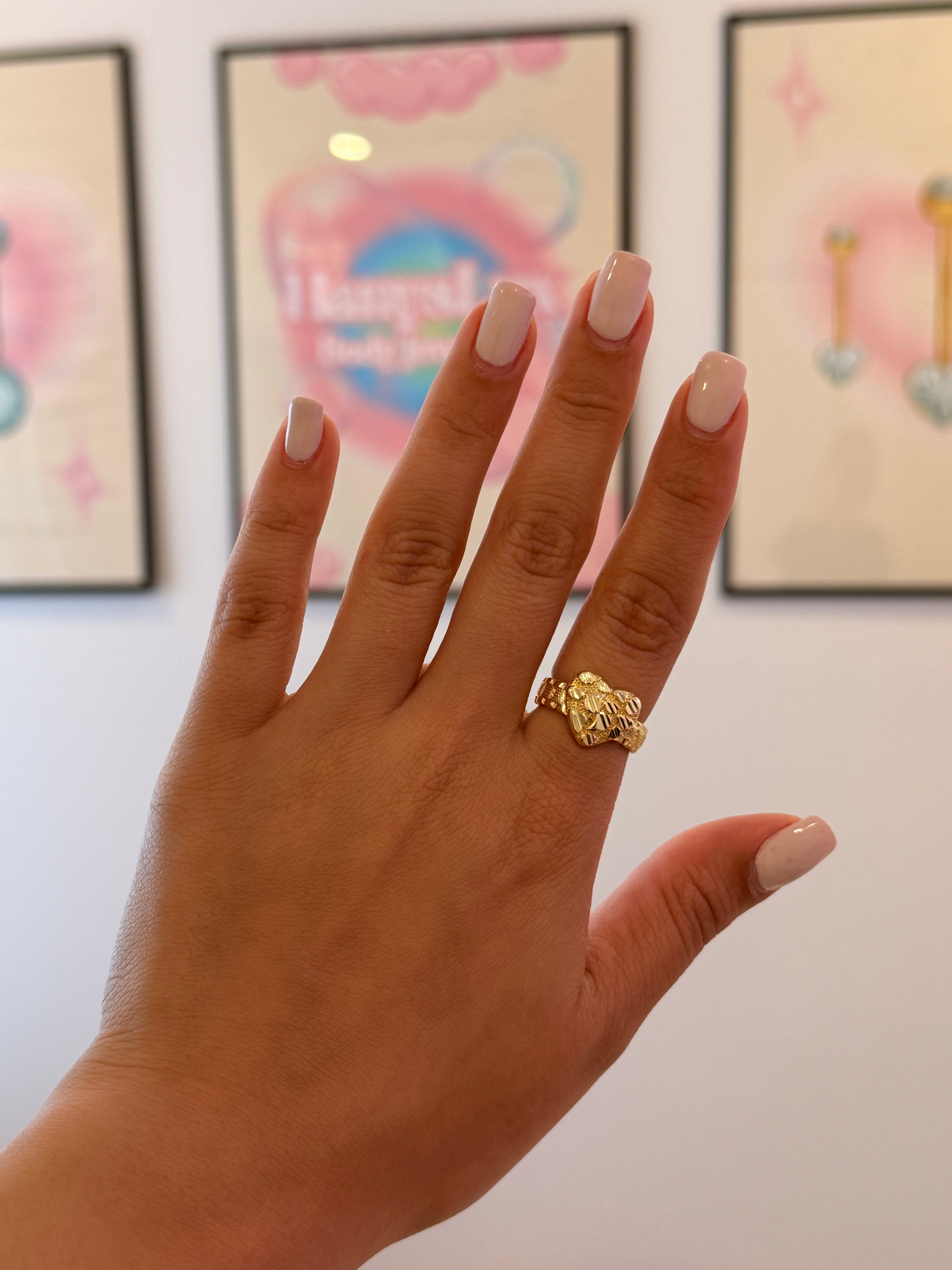 Heart Nugget Ring Size 6