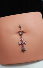 PRE ORDER Pink Chrome Belly Ring