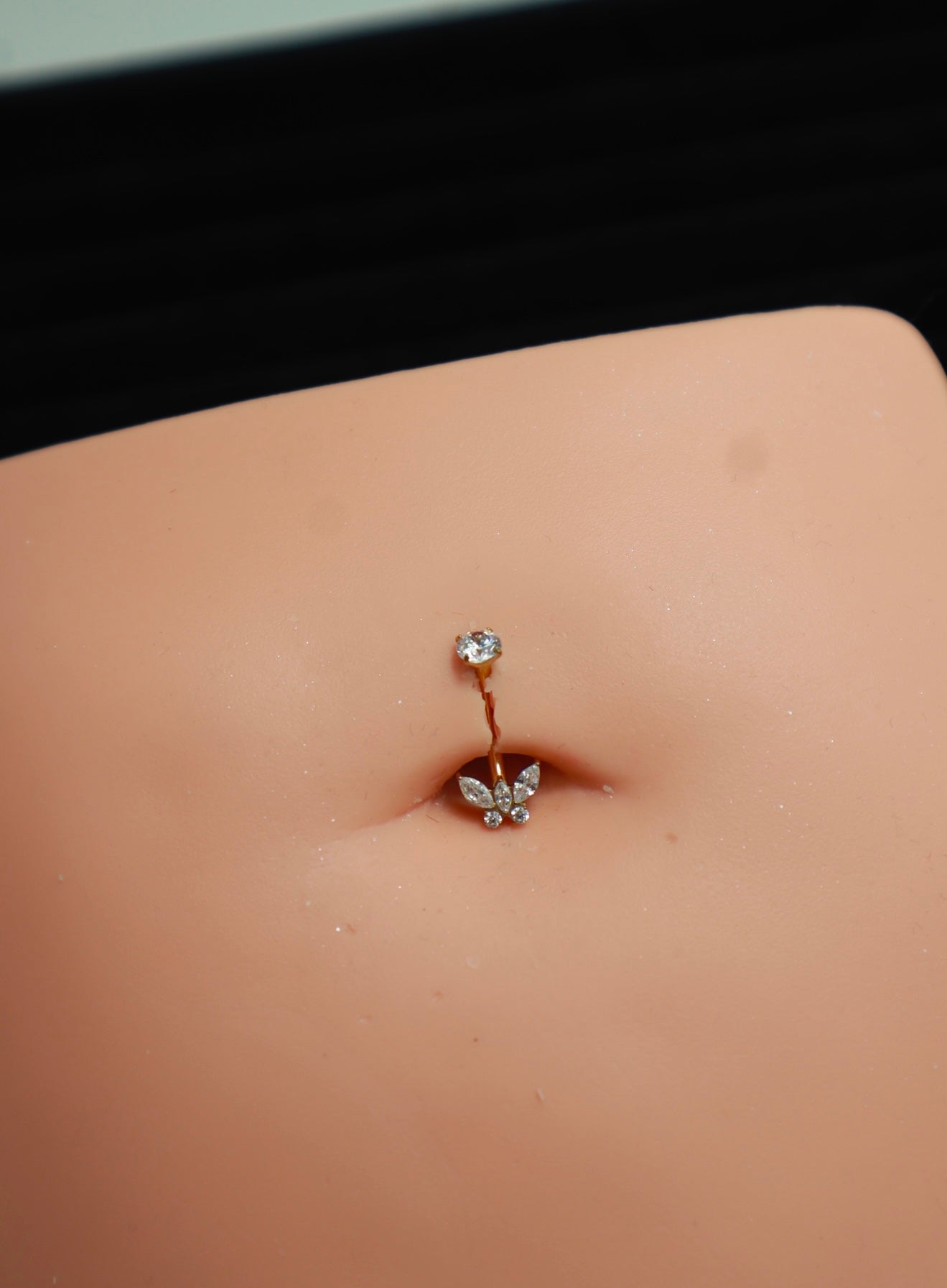 Titanium Butterfly Belly Ring