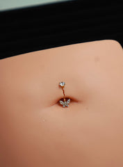 Titanium Butterfly Belly Ring
