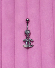 Double CC Belly Ring