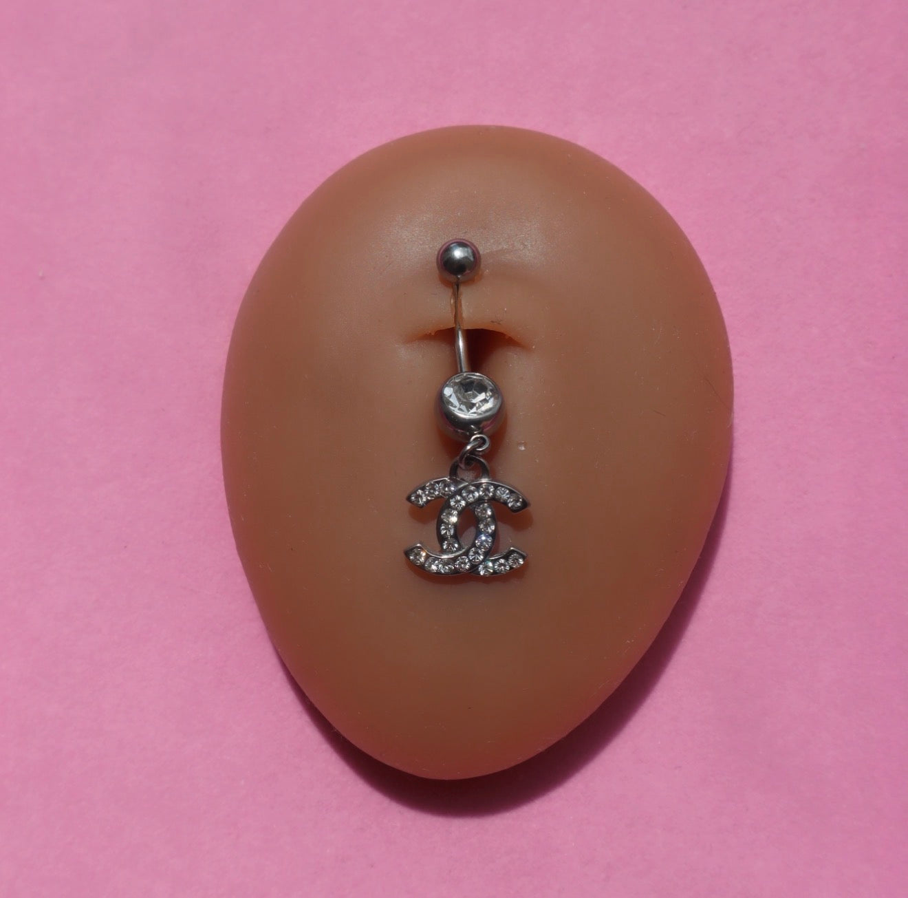 Double CC Belly Ring