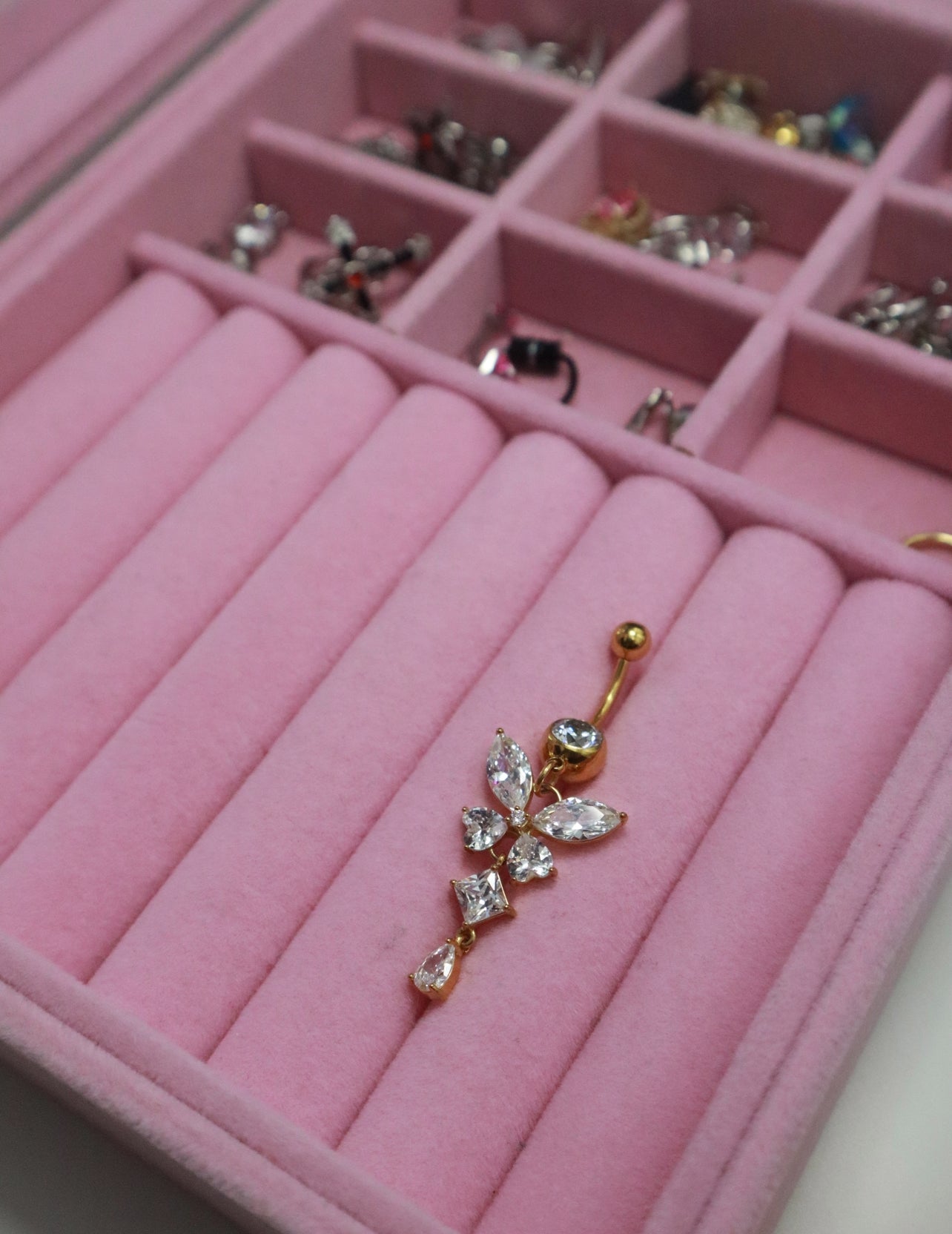Gold Butterfly Belly Ring