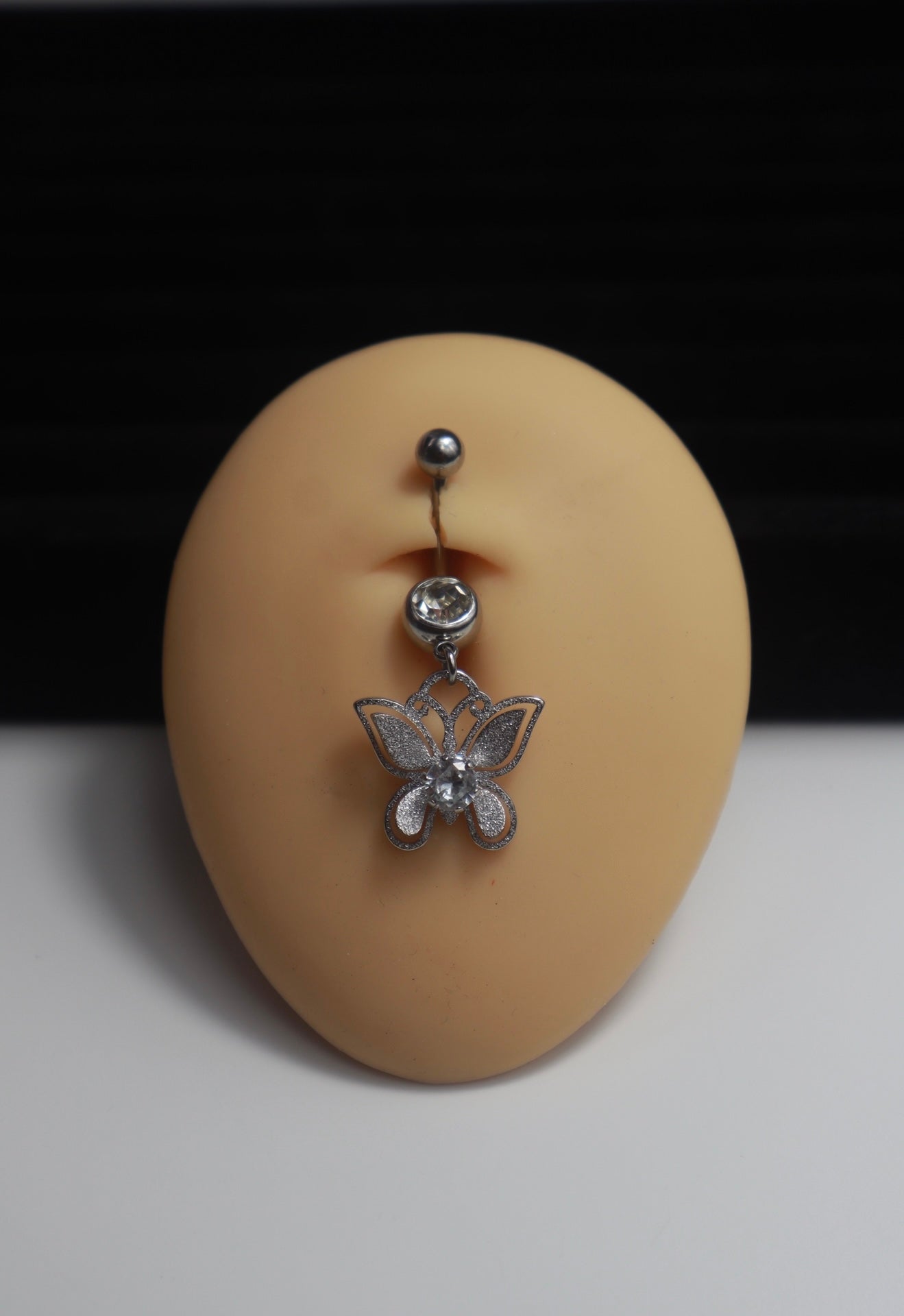 Glittery Butterfly Belly Ring