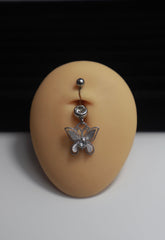 Glittery Butterfly Belly Ring