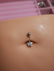 Clear Star Belly Ring