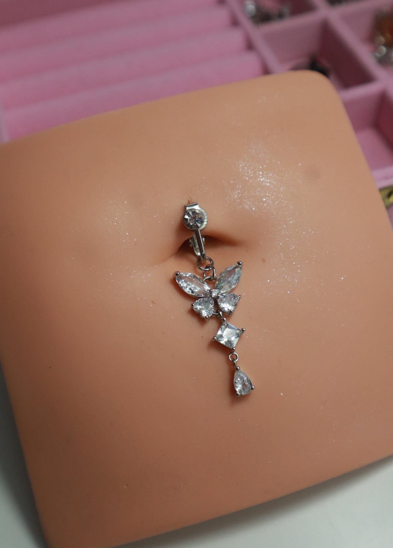 Butterfly Clip On Belly Ring