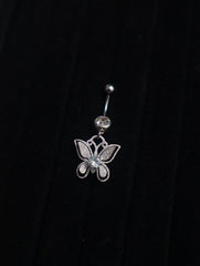 Glittery Butterfly Belly Ring