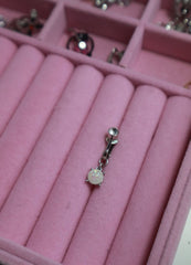 Opal Clip On Belly Ring