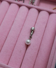 Pearly Clip On Belly Ring