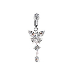 Butterfly Clip On Belly Ring