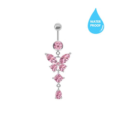 PRE ORDER Pink Butterfly Belly Ring