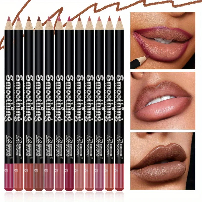 Matte Lip Liner Pencils for Smooth Lips