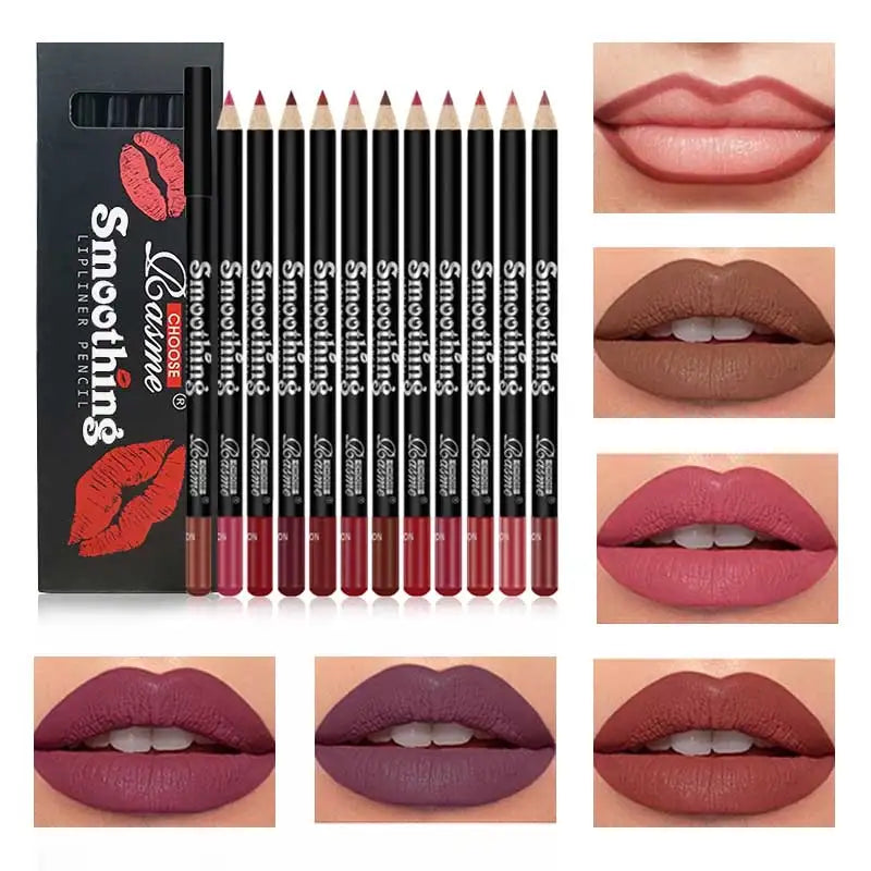 Matte Lip Liner Pencils for Smooth Lips