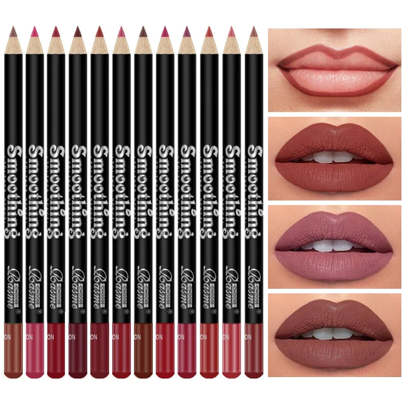 Matte Lip Liner Pencils for Smooth Lips