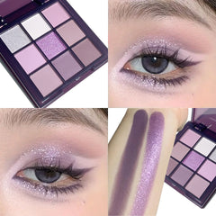 Purple Eyeshadow Palette 9 Shades