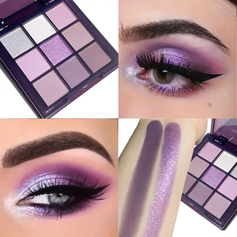 Purple Eyeshadow Palette 9 Shades