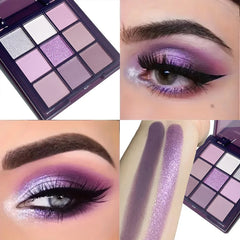 Purple Eyeshadow Palette 9 Shades