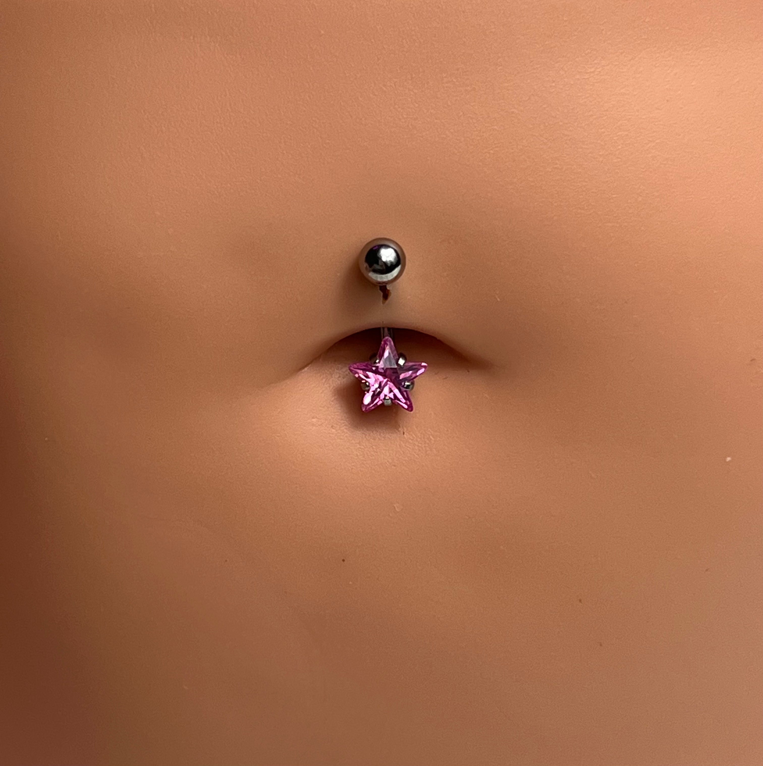 Pink Star Belly Ring