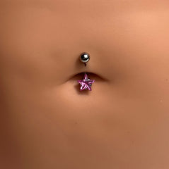 Pink Star Belly Ring