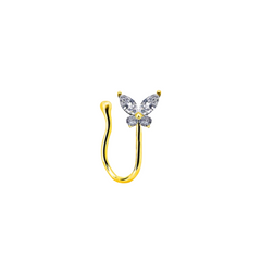 Fake Gold Mariposa Nose Cuff