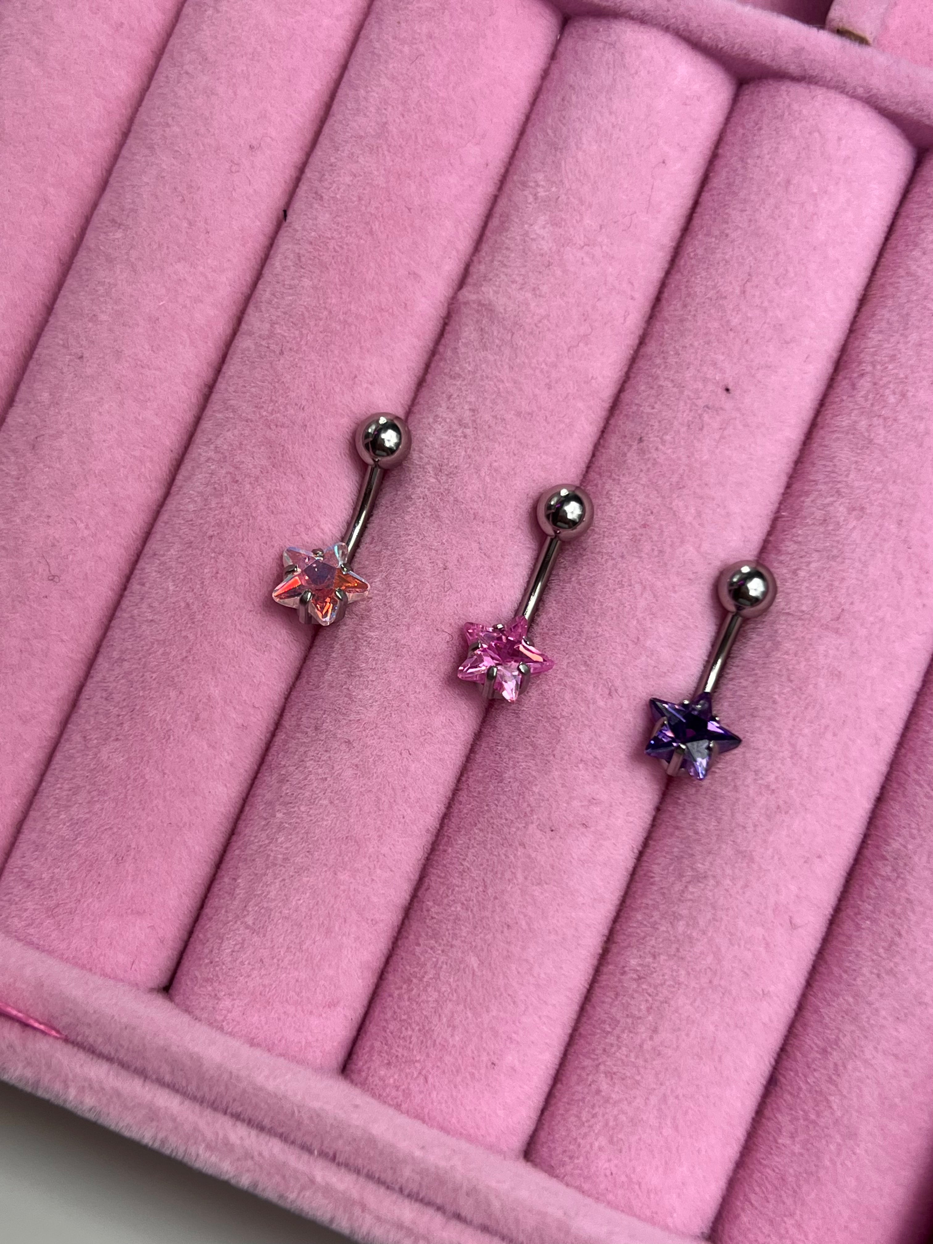 Pink Star Belly Ring