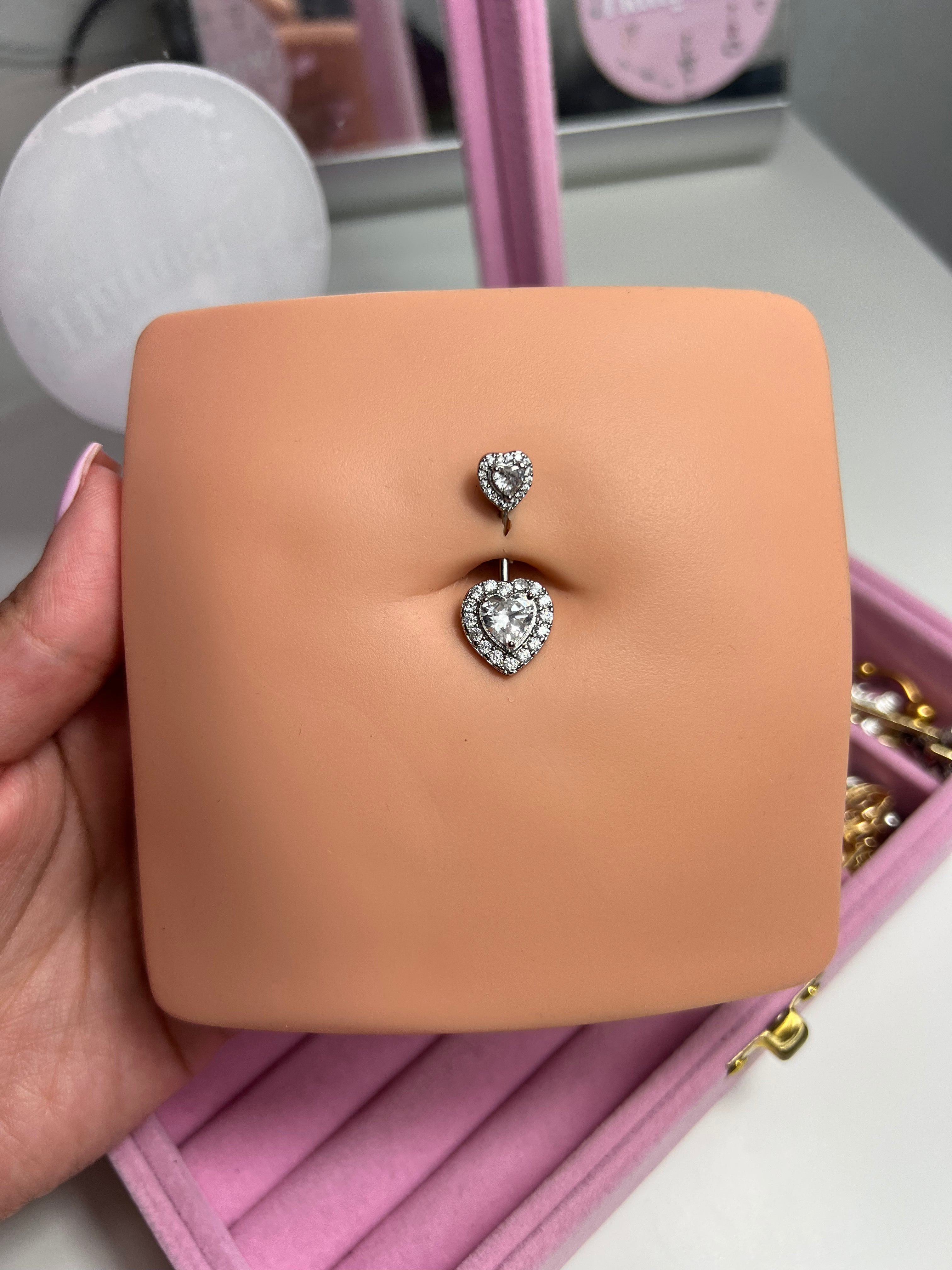 Bling Heart Belly Ring
