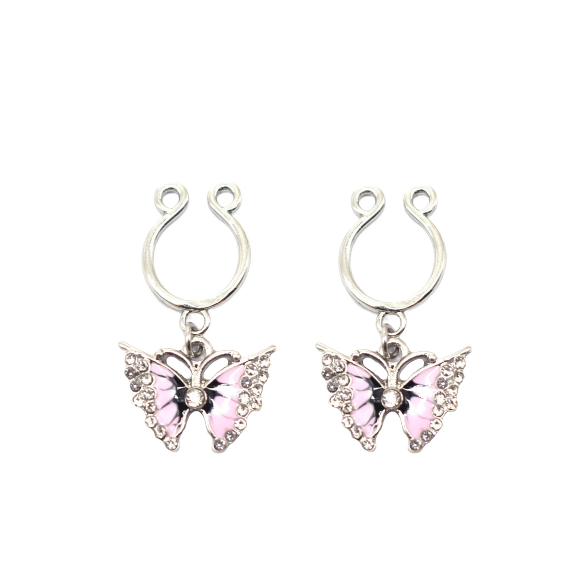Fake Butterfly Nipple Rings