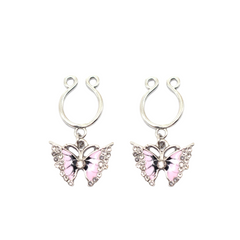 Fake Butterfly Nipple Rings