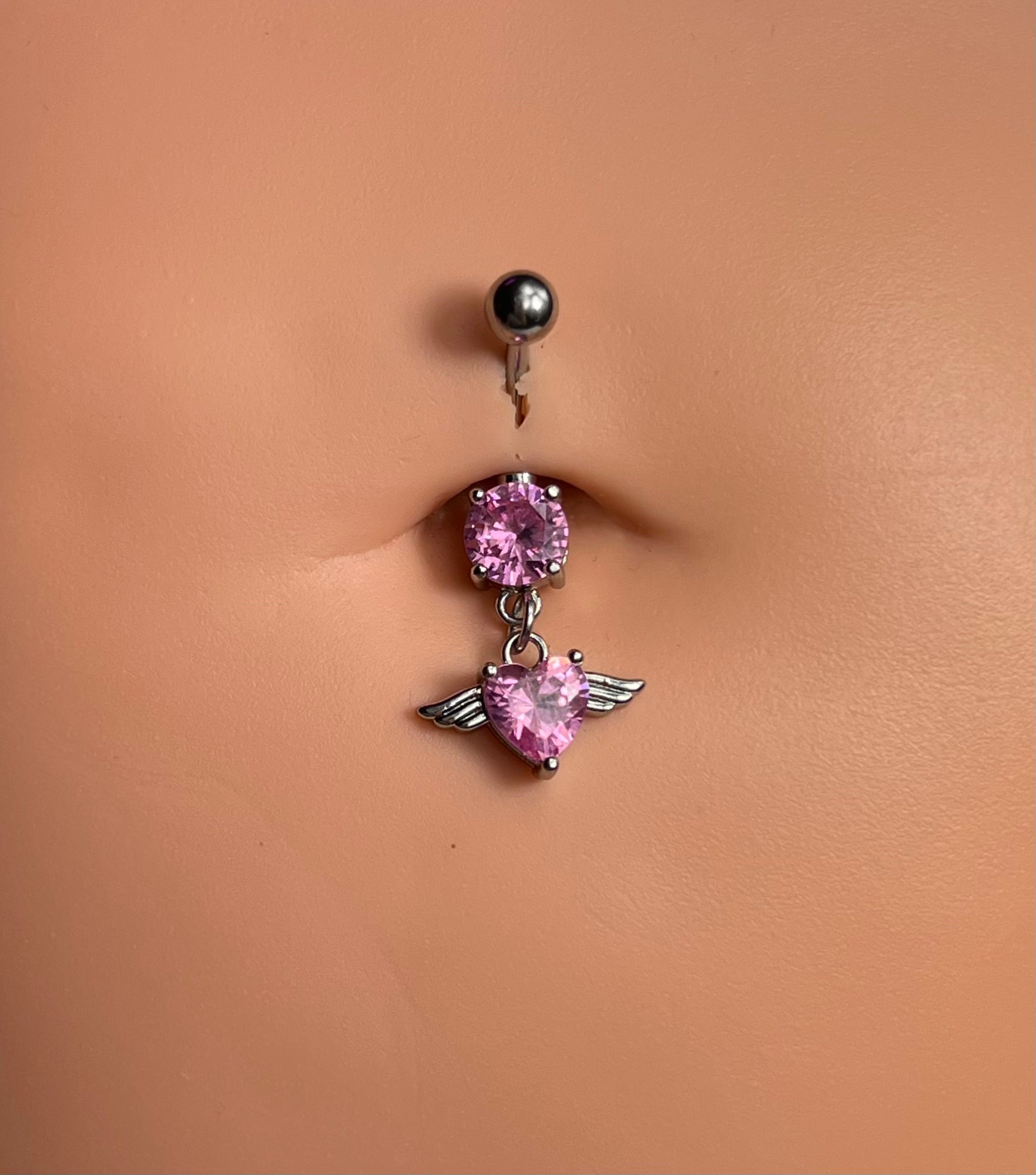 Pink Angel Belly Ring